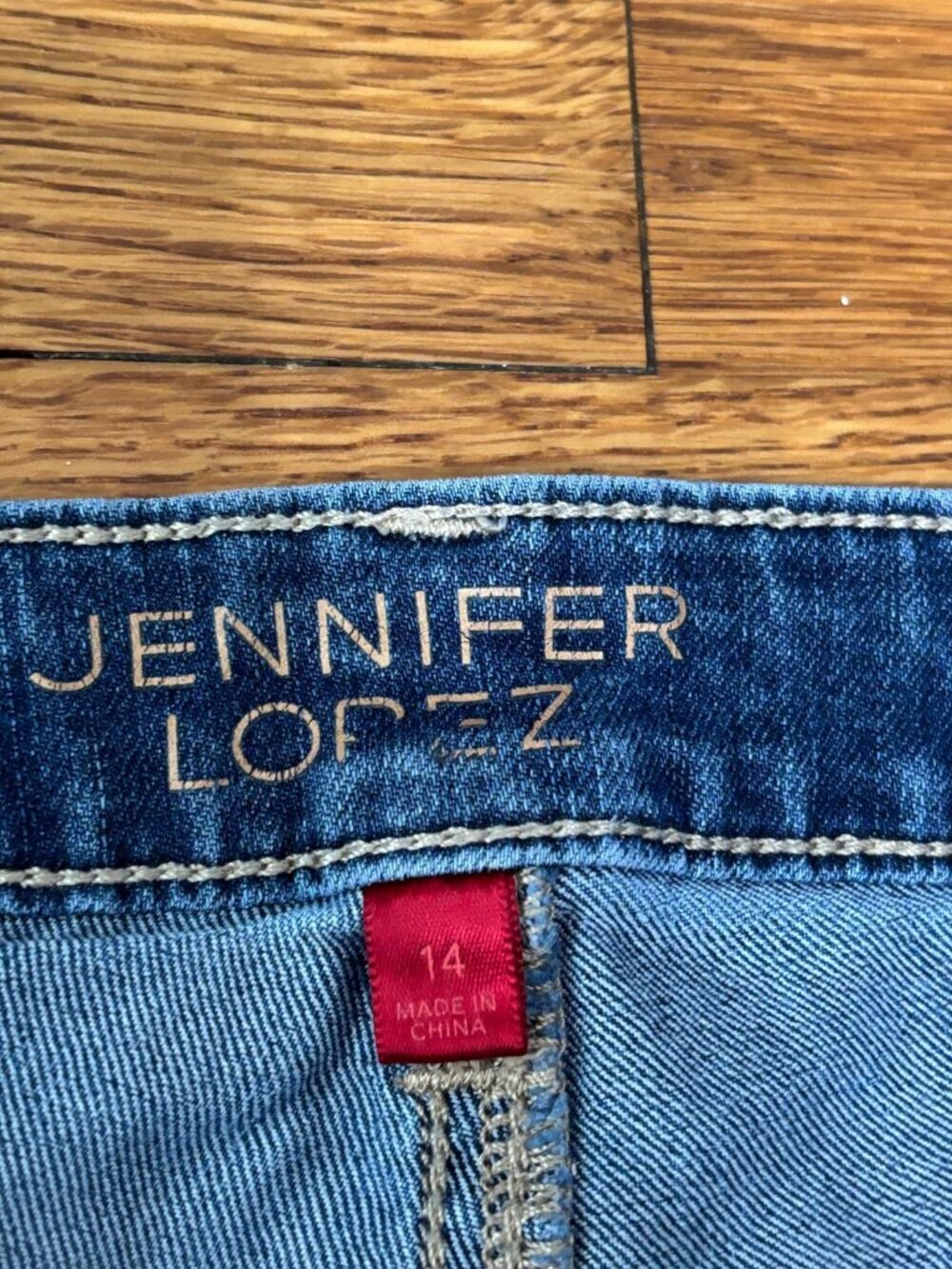 JLO Jennifer Lopez Womens Skinny Jeans Sz 14 Blue Stretch Denim Pants 34x29 - Picture 3 of 6